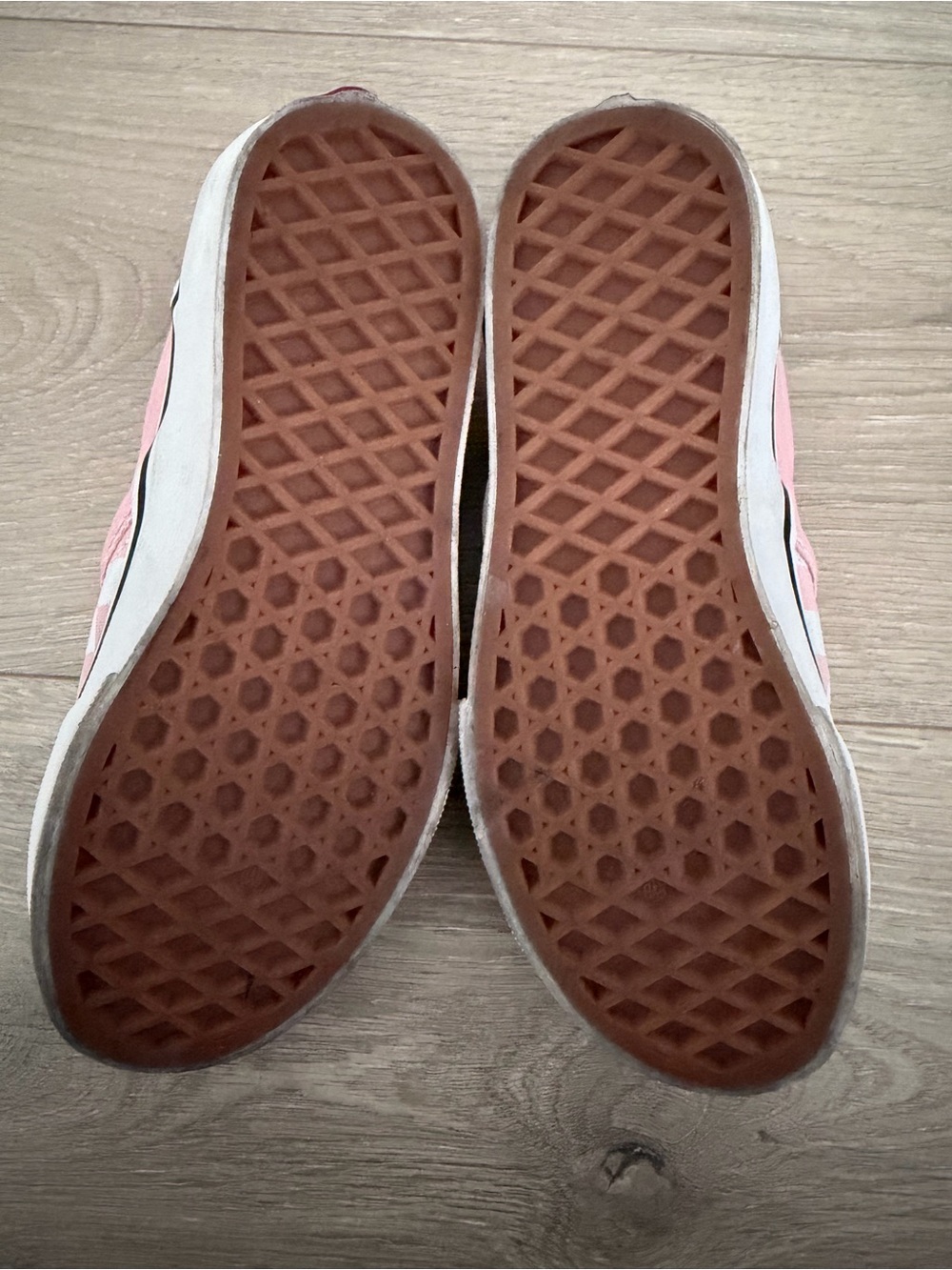 Vans Kids Slip-On Checkerboard Pink and White Sneakers - Picture 5 of 5